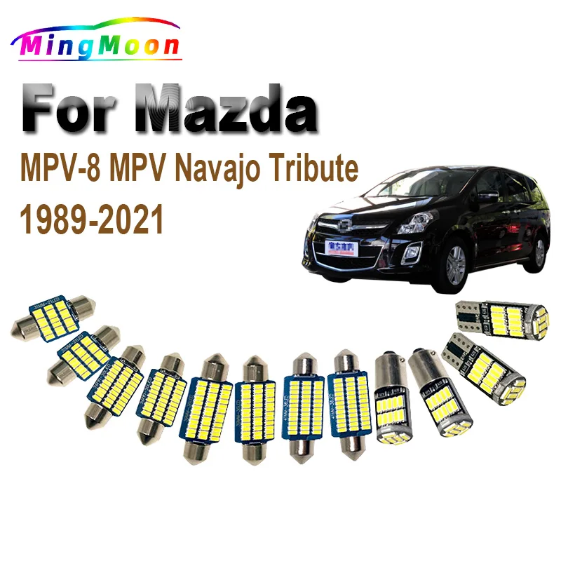 Canbus Car LED Bulbs For Mazda MPV-8 MPV Navajo Tribute 1989-2001 2002 2003-2021 Interior Dome Trunk Reading Map Light Kit