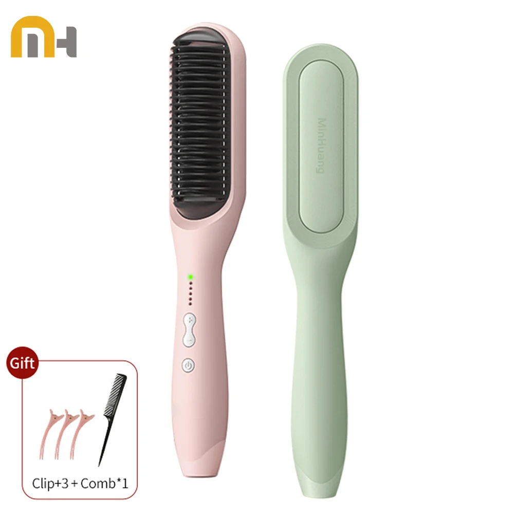 Hair Straightener Comb Negative Ion Anti-Scalding Styling Tool Straightening Brush Electric Hot Comb Multifunctional Straight