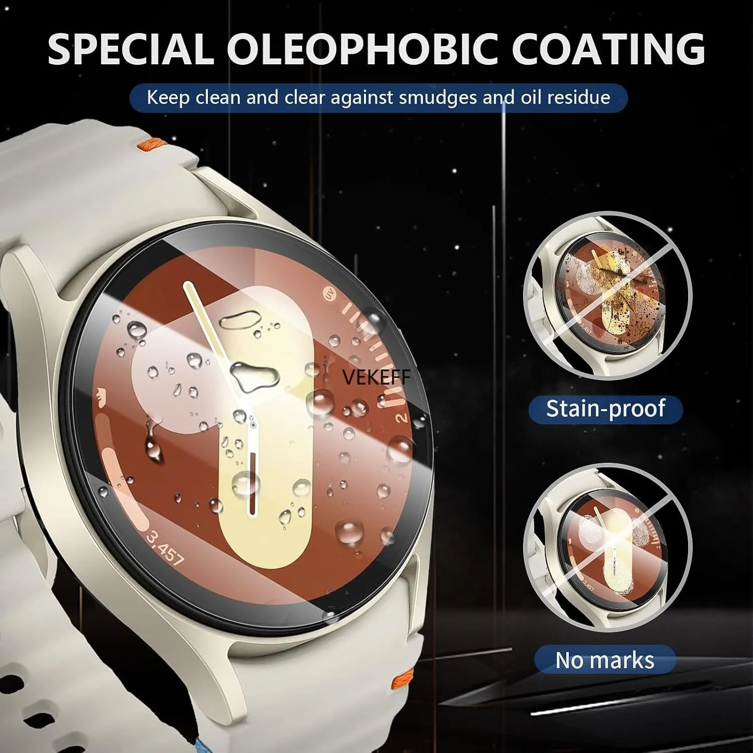 4-Pack Tempered Glass Screen Protectors for Samsung Galaxy Watch 40mm Compatible with Models 7/6/5/4