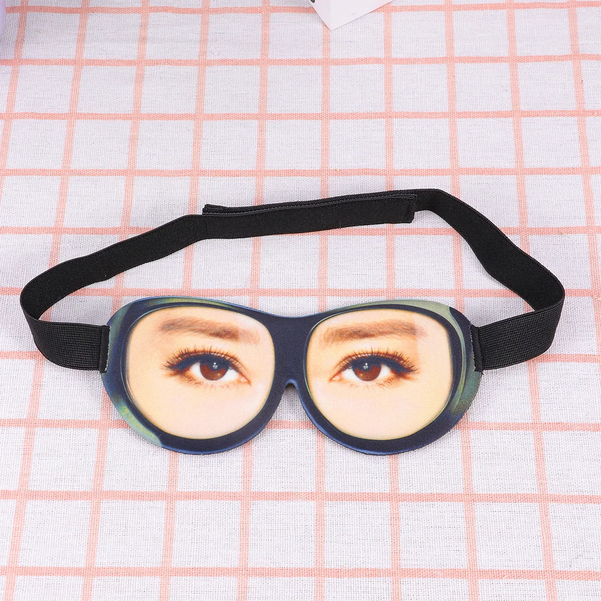 

Funny 3D Glasses Eyeshade Soft Durable Eye Printing Sleeping Mask for Travel Home Outdoor Use Glasses Eyeshade