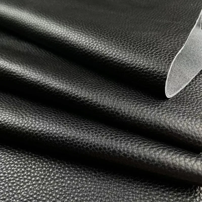 مادة جلدية ناعمة من جلد البقر الأسود بالكامل، نسيج جلد الأريكة من الطبقة الأولى، مادة خام من جلد البقر الأصلي حقيبة ناعمة يمكنك صنعها بنفسك