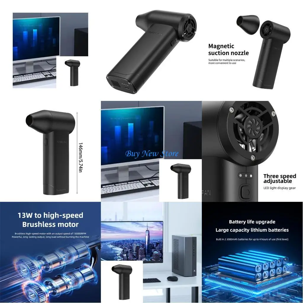 

20CE Professional Fan Brushless Motor 3000mAh for Industrial Dust Extractions Cooling