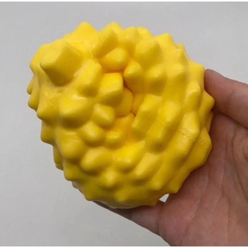 Neuer Knuspriger Quetschbarer Durian-Stressball Handgefertigte Gefüllte Bausteine Entspannungsspielzeug Langsam Rückfedernd Angstlösendes Geschenk