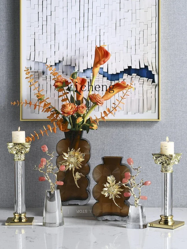 BJ-12  Candle Holder Villa Living Room Decoration Soft Furnishing Model Room Candle Stand Dining Table Ornament