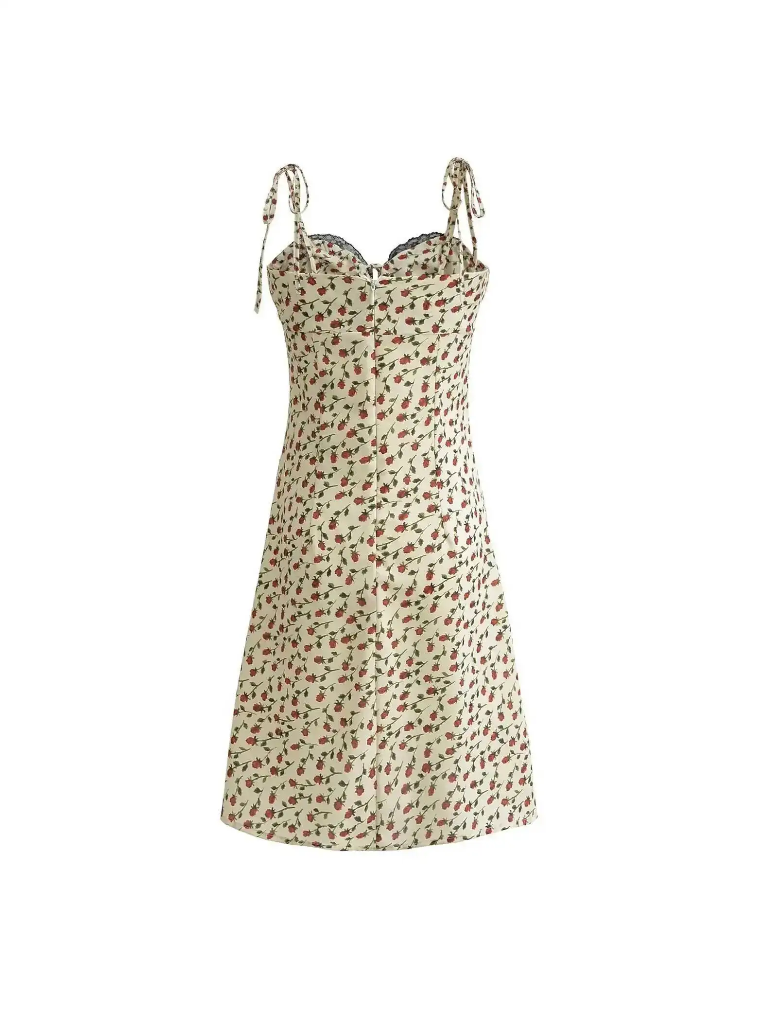 Cherry Skin Brightening Cherry Print Dress Elegant For Women Summer Sleeveless Camisole Dress Fashion Women Tops Sweet V60B