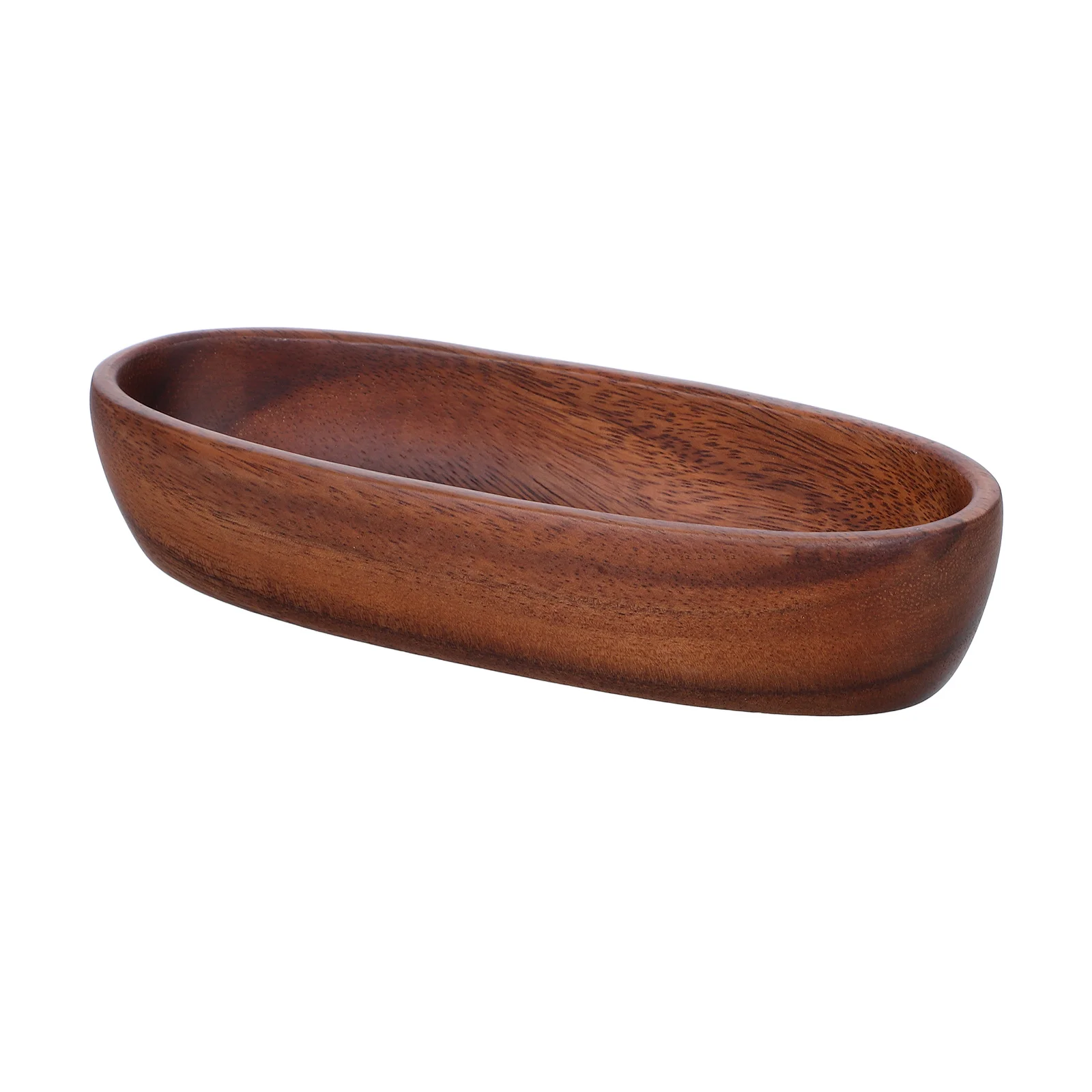 

Walnut Wood Boat Shaped Serving Bowl for Salad Fruit Snacks Desserts Pickles Wooden Display Tray Vintage Home Decorative