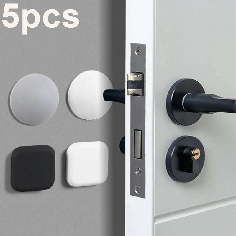 5/10Pcs Silicone Door Stopper Handle Bumpers Self Adhesive Mute Anti-Shock Protection Porte Pad Home Improvement Wall Protector