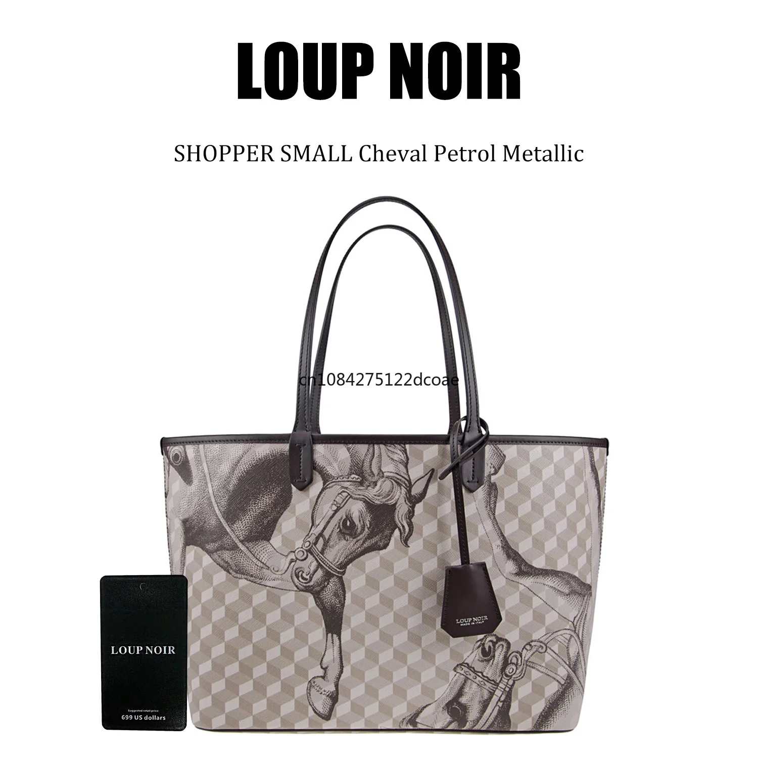 LOUP NOIR Bolsa tote para mulheres, bolsa de ombro feminina de alta qualidade de marcas famosas, bolsa casual de grande capacidade, bolsa noire