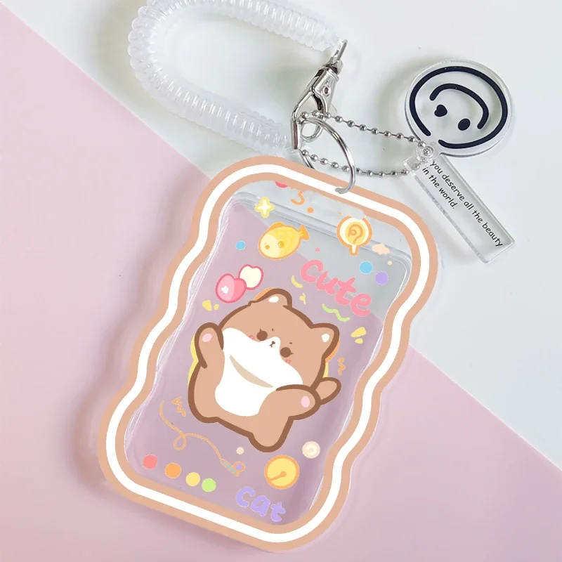 Cute kitten Cartoon Card Holder Credit ID Bank Card Case studenti Bus Pass Access Card Cover Badge Holder Photocard Holder