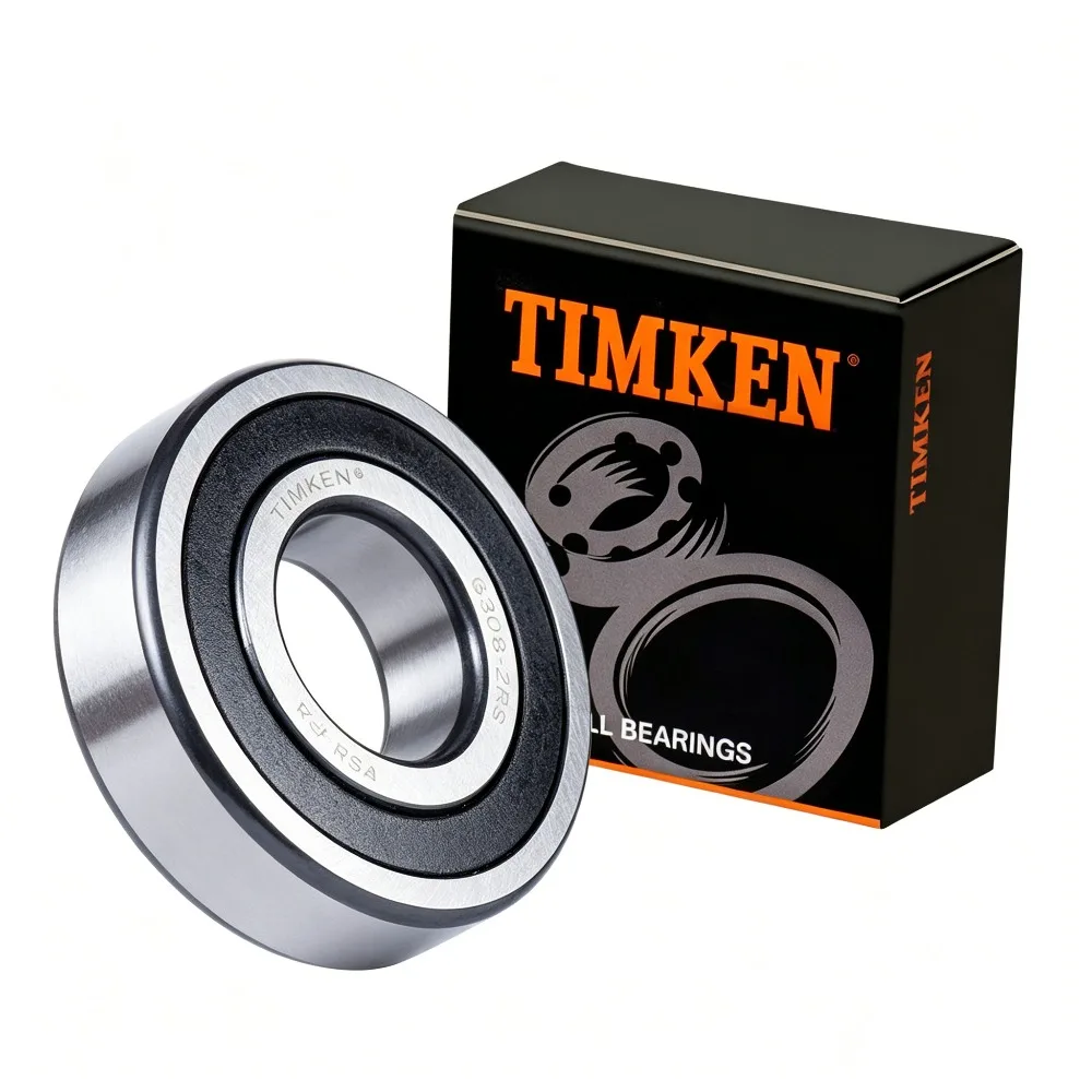 

2PCS TIMKEN 6308-2RS Deep Groove Ball Bearing 40x90x23mm Double Rubber Sealed Pre-Lubricated Industrial Replacement Bearing