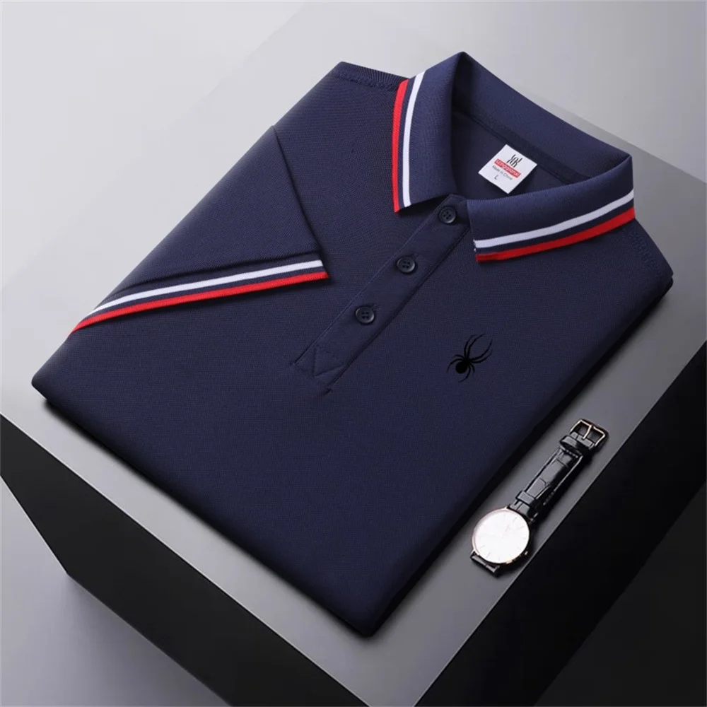 POLO traspirante ad asciugatura rapida estiva da uomo di alta qualità sport all\'aria aperta top da uomo business casual fashion streetwear da uomo