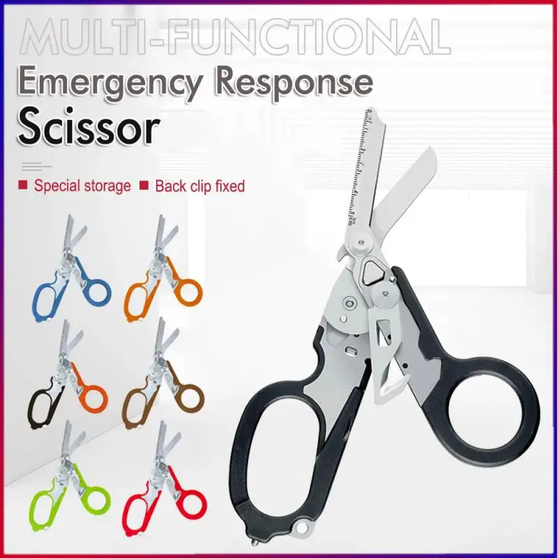 Raptor Emergency Response Shears Multifunctional Scissors With Strap Cutter And Glass Breaker With Compatible Holster