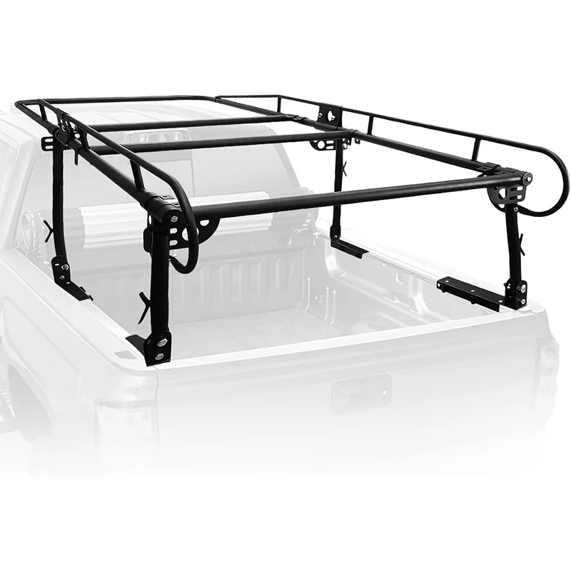 

Newest 4X4 Off-road Parts Steel Pickup Truck Ladder Rack Black Truck Bed Rack For Universal Pickups
