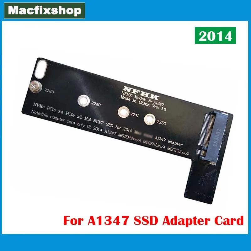 

NVMe PCIe M.2 NGFF AHCI SSD-конвертер для Mac Mini 2014 A1347, адаптерная карта MEGEN2 MEGEM2 MEGEQ2
