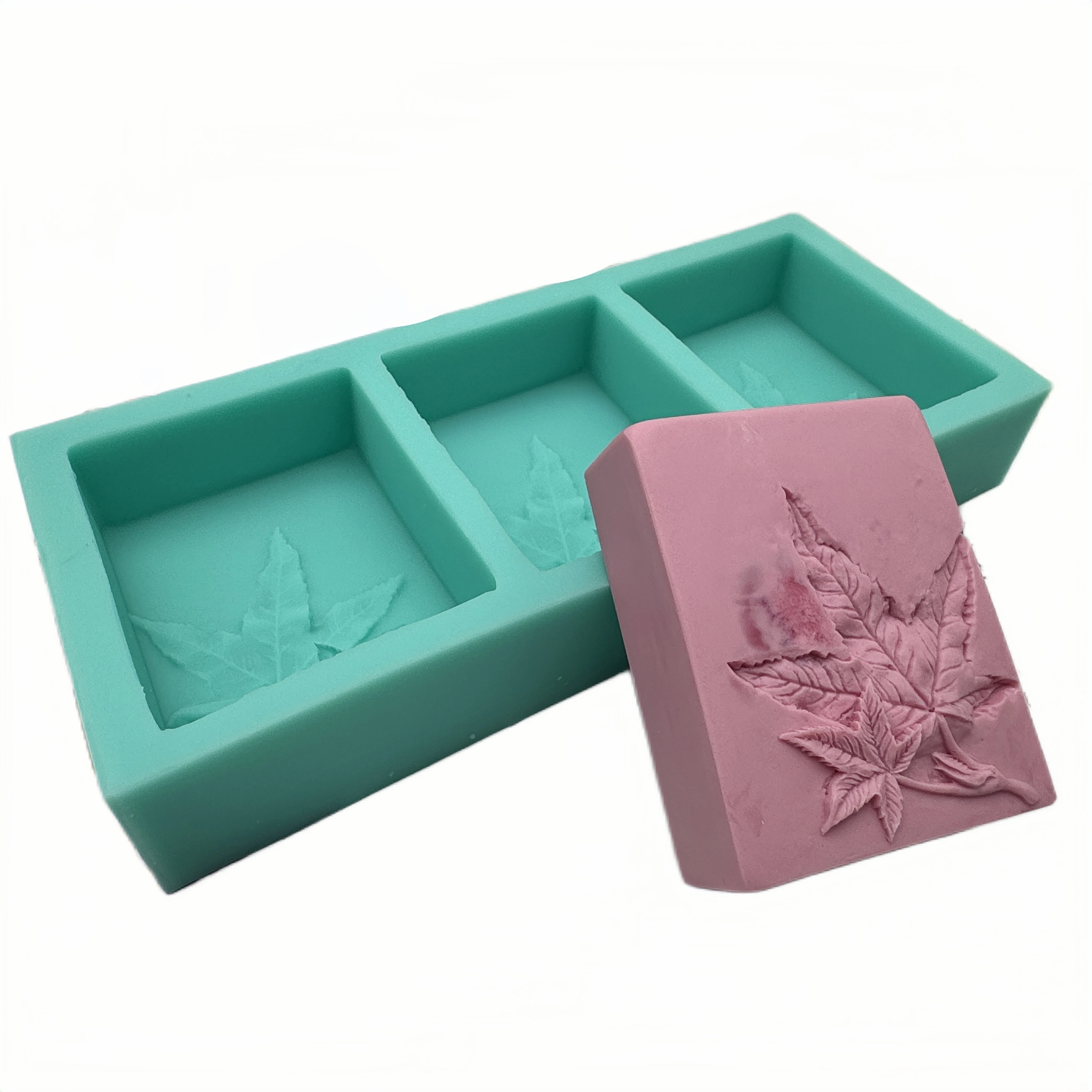 3 Cavities Silicone Flower Soap Mold, Natural Soap Bar Molds, Handmade Soap Mould, DIY, Candle Wax, Gypsum Resin Craft