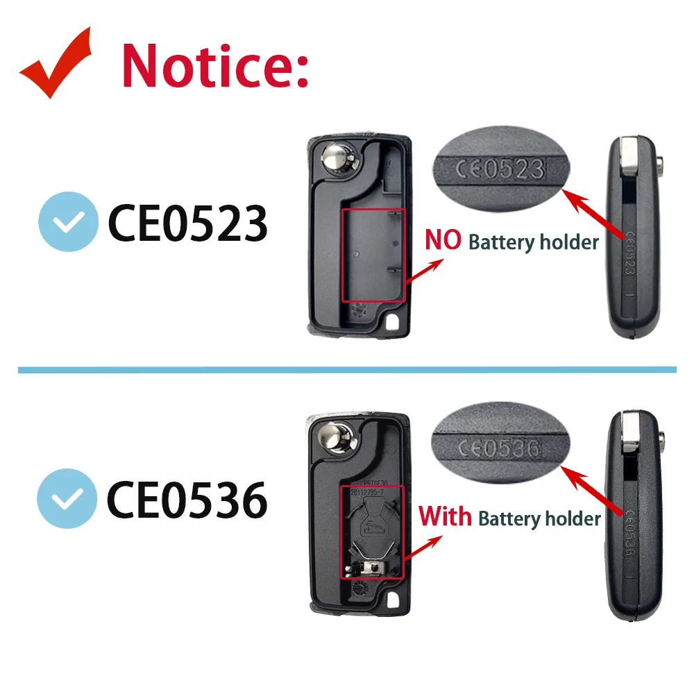 SUPERKEY Flip Remote Car Key Shell Case For Peugeot 207 307 308 407 607 807 For Citroen C2 C3 C4 C5 C6 Xsara Berlingo HU83 VA2