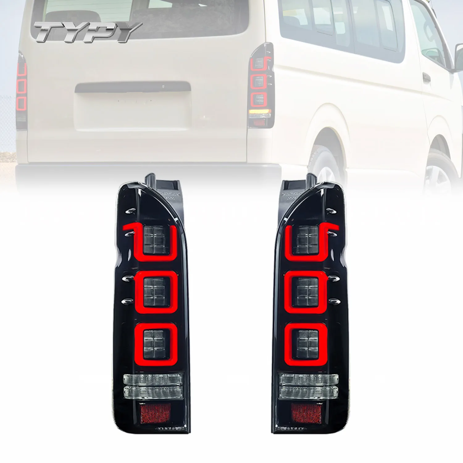 

Car Lighting System Taillight Assembly LED Tail Light Lamps L/R Taillamp for Hiace 2005-2018