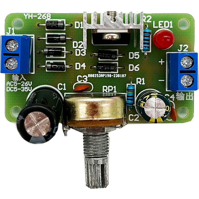 DC Circuit Experiment Electronic Component DIY Teaching Training Parts LM317 Continuous Adjustable Power Supply Kit