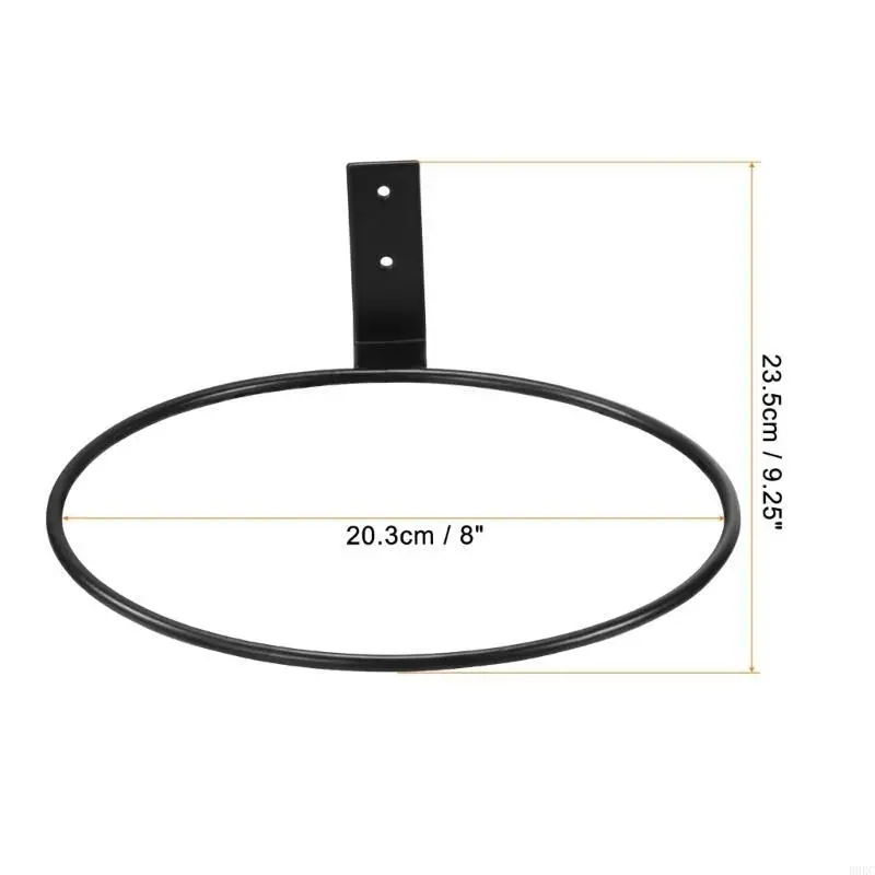 

B0KC Easy Install Iron Plant Holder Wall Mounted Flower Pots Rings for Indoor Outdoor Spaces Decorative Balcony Plant Rack