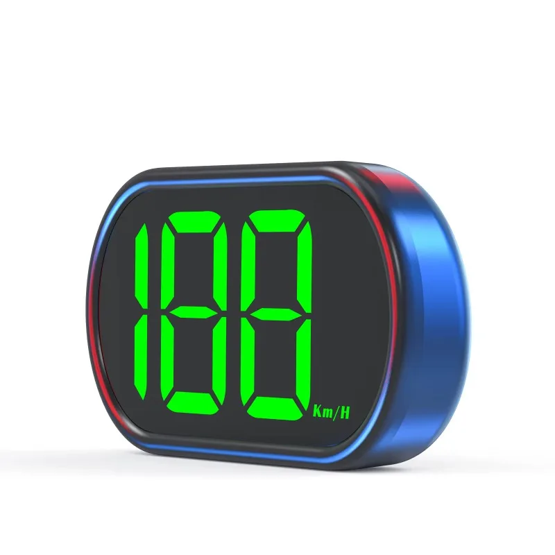 

Portable global positioning system speedometer with LCD speed/clock/fuel consumption display for car level up display