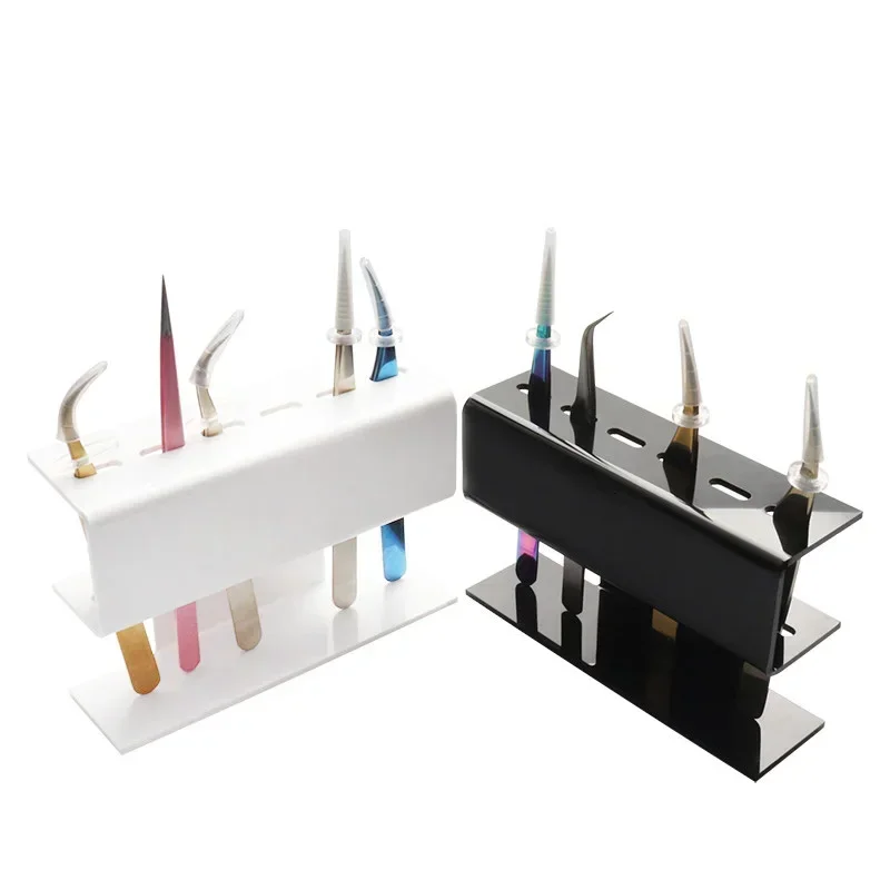 Acryl Wimper Pincet Opslag Houder Stand 6 Gaten Handig Pincet Stand Plank Hold Lash Extension Vrouwen Make-up Gereedschap