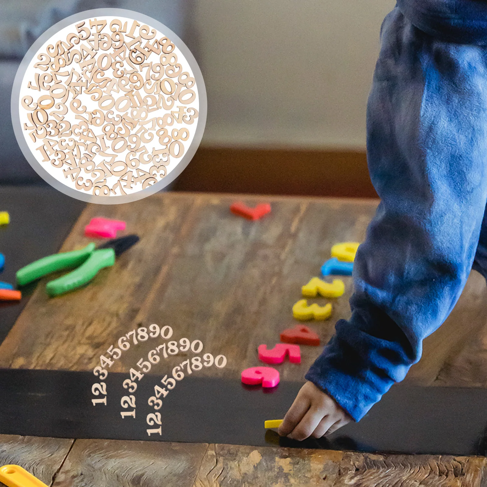 100 Buah Kerajinan Huruf Kerajinan Huruf Potongan Kayu Kosong Mainan Puzzle Bentuk Anak Permainan Potongan Kayu Edukasi