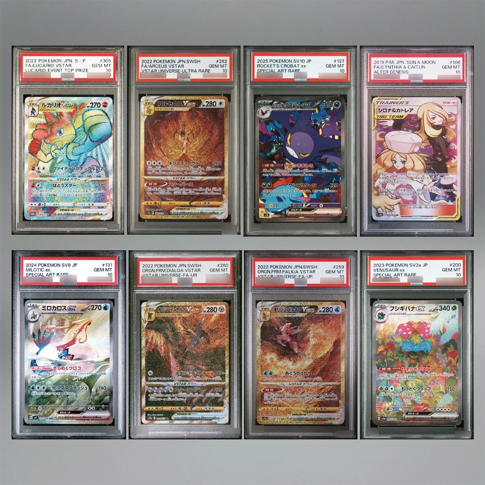 DIY PTCG TCG Version japonaise Lucari Arceus Milotic ex Cynthia & Caitlin Carte de collection de jeu de cartes à évaluation rare 10 points Cadeau