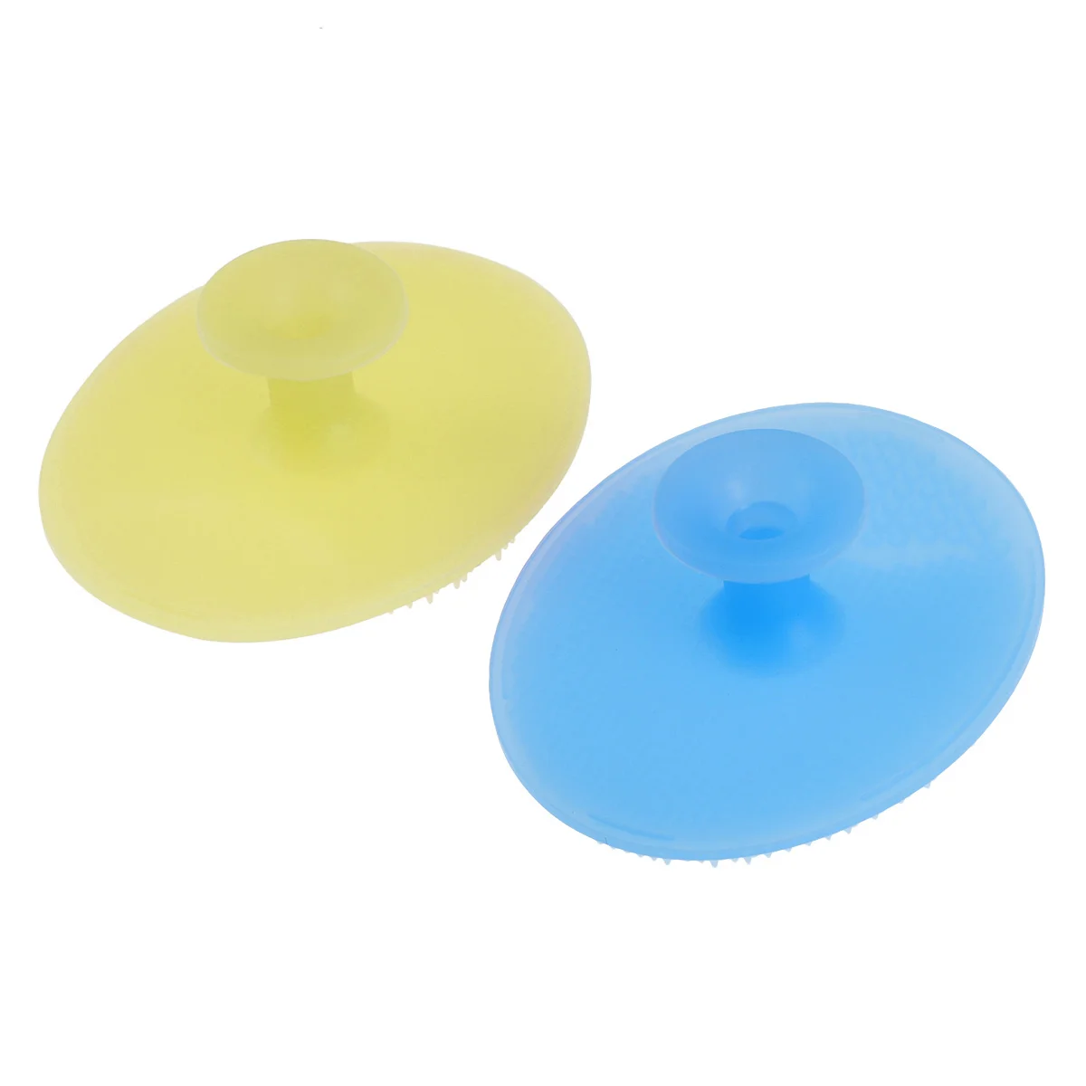 2 個のシリコーン洗顔料フェイシャルスクラバー敏感肌用ノンスリップハンドル抗菌洗浄ツールボディフルーツクリーニングパッド