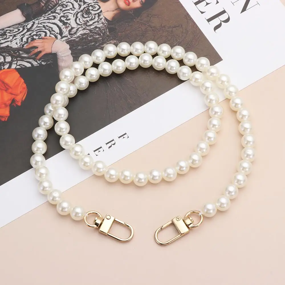 أزياء حقيبة الكتف الأشرطة الملحقات DIY محفظة استبدال اللؤلؤ حزام طويل مطرز سلسلة أكياس مقابض حقيبة يد #2