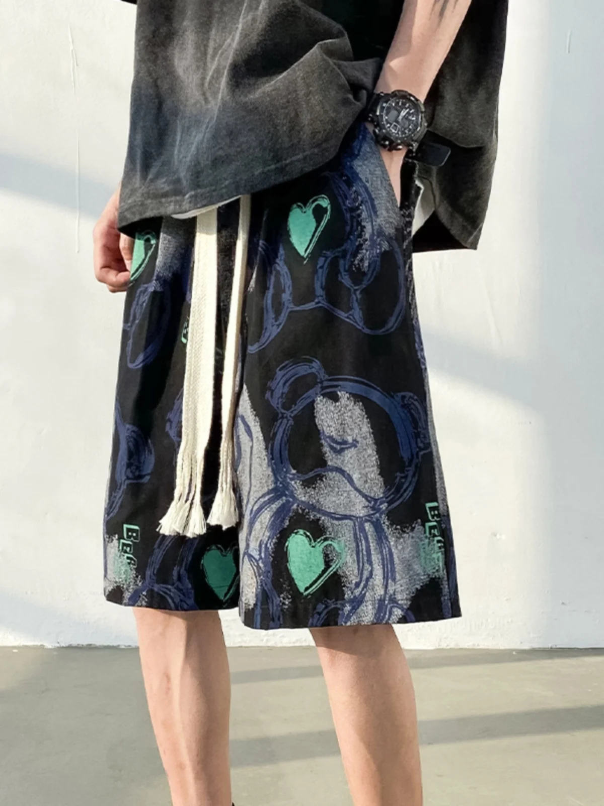 

Повседневные хлопковые шорты для мужчин, летние, тонкие, модные, свободного кроя, больших размеров, для подростков, из чистого хлопка, пляжные брюки длиной до колена