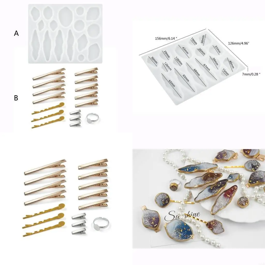   DIY Hair Pin Acrylic Mold Hair Clip Molds Jewelry Handmade Making Tools