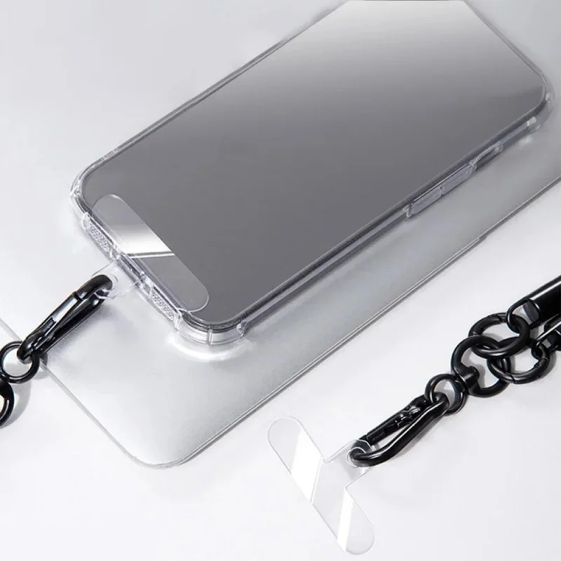 1/3/5개 투명 모바일 잃어버림 방지 랜야드 카드 가스켓 범용 탈부착 가능 폰 스트랩 패치 테더 패드