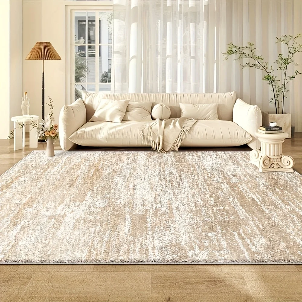 

Velvet Carpet: 850G/M², Machine Washable Modern Minimalist Rug. Soft, Fluffy, Non-Slip for Dorms. Features Bohemian Floral Desig