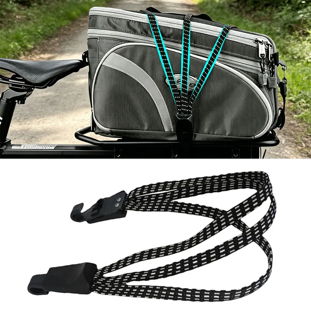 

Bicycle Trunk Support, Elastic Belt, Shelf, Rubber Belt Buckle, Rope Belt with Hook, Mountain Bike Accessories.