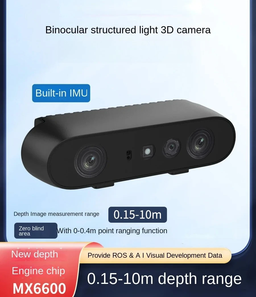 Binocular Structured Light Depth Camera Somatosensory Camera Supports Ros/Ros2 Robot Car 3D Vision