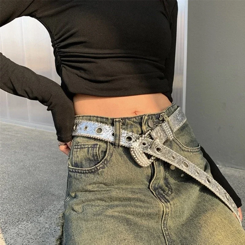 Women Cool Waist Belt Blingbling Studded Belt for Jeans Pants Wholesale