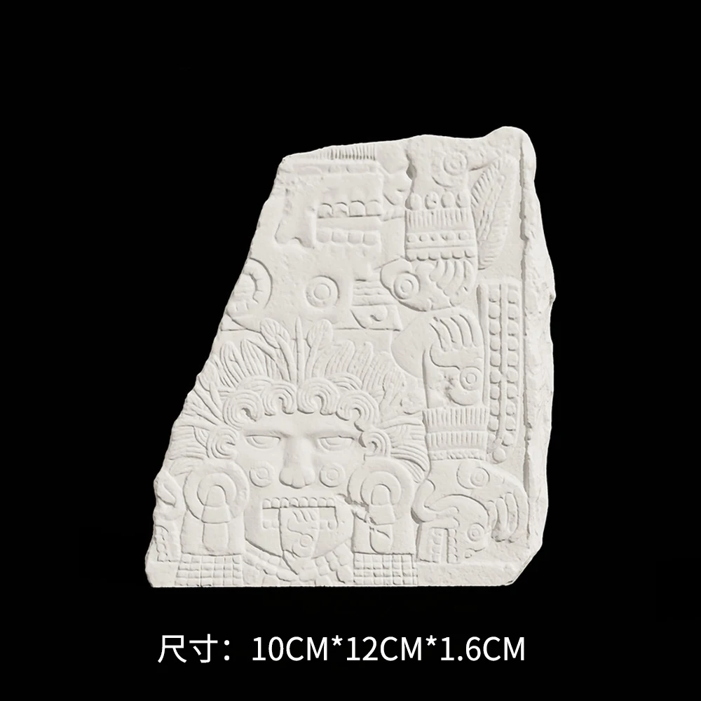 

Mayan relief resin three-dimensional decorative painting cement sculpture Seiko home props senior birthday figure sculpture