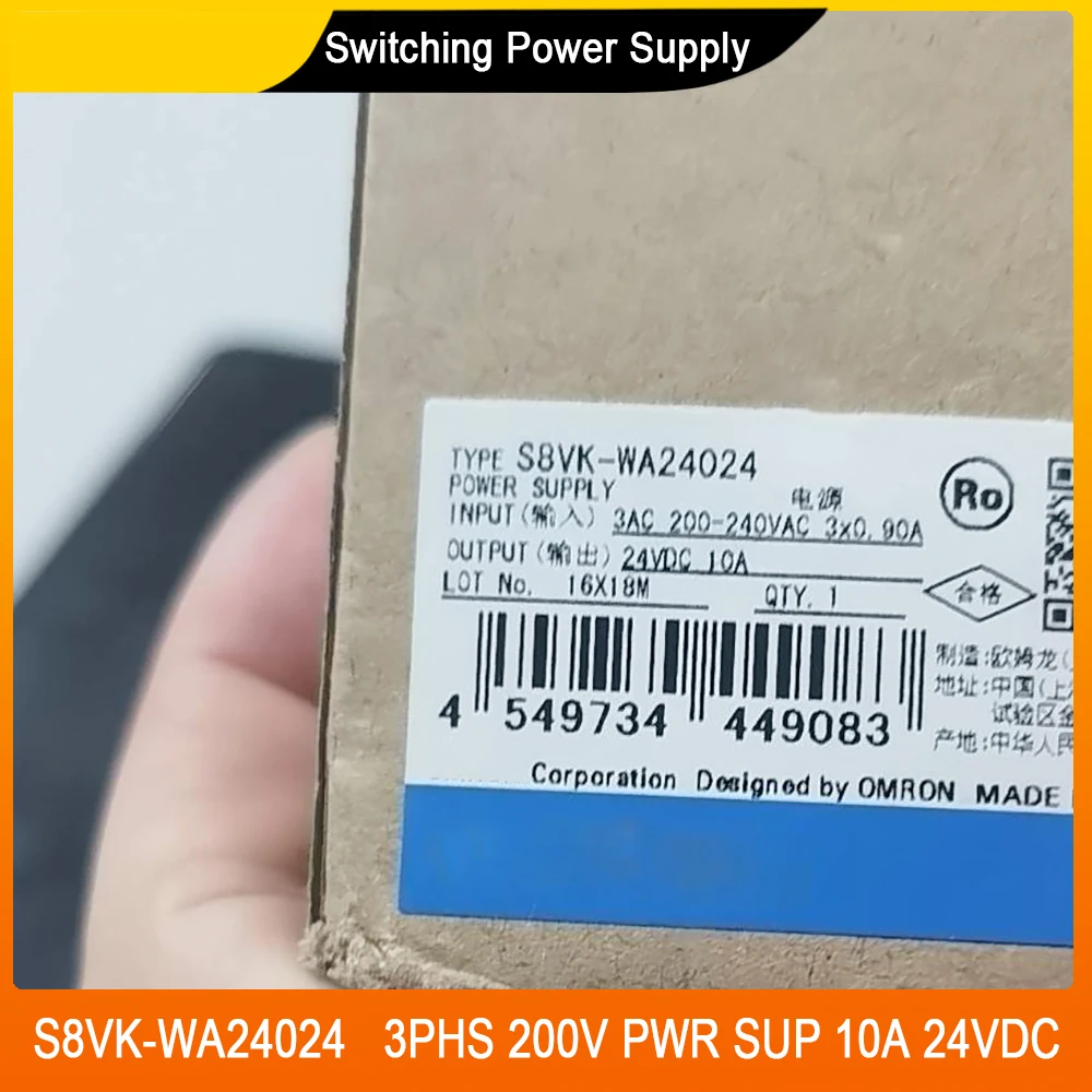 

S8VK-WA24024 3PHS 200V PWR SUP 10A 24VDC импульсный источник питания высокого качества, быстрая доставка