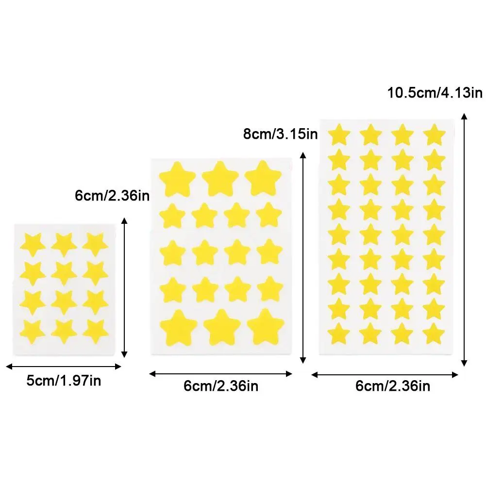 Yellow Stars Acne Patch Removal Pimple Anti-Acne Hydrocolloid Patches Spots Marks Concealer Repair Sticker