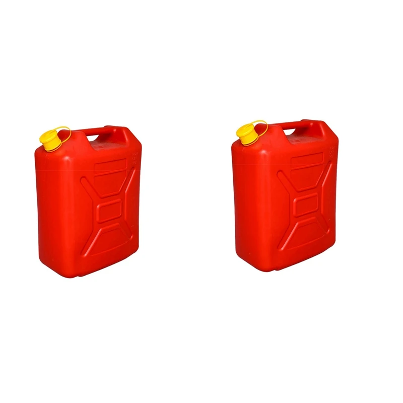 2X 20L Fuel Jerry Can Fuel Tank For Diesel Petrol Water Carrier With Spout 20 Litre Red(Empty Cans No Liquid)