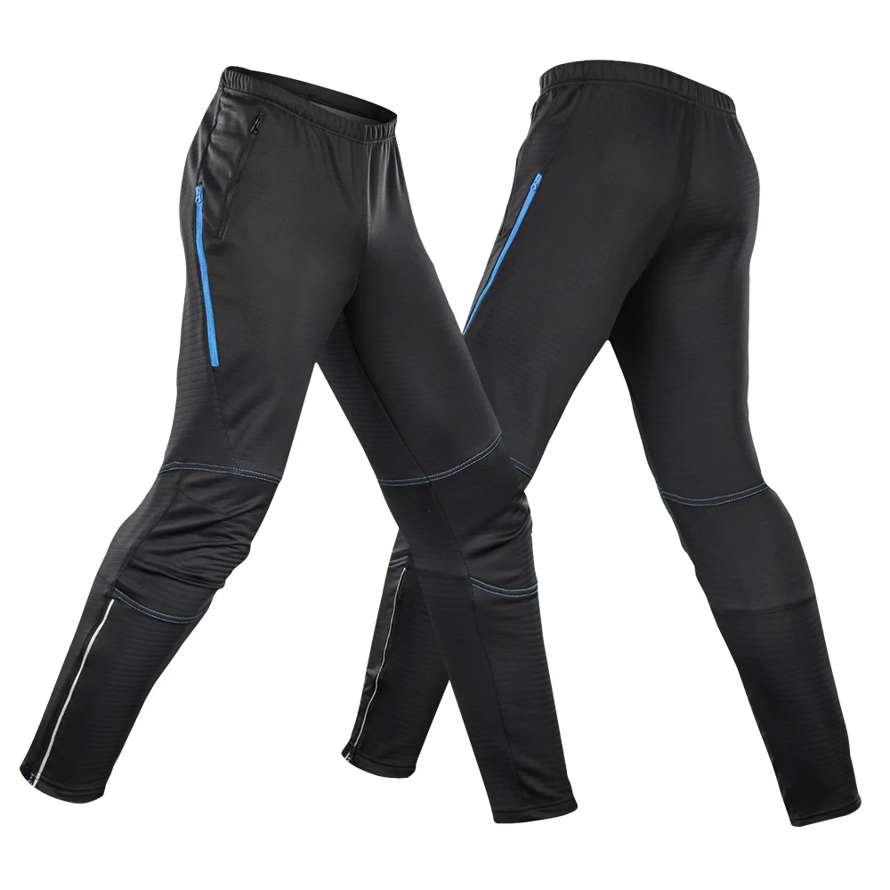 Lixada Men's Waterproof Cycle Pants Thermal Fleece Windproof Winter Bike Riding Running Sports Pants Trousers