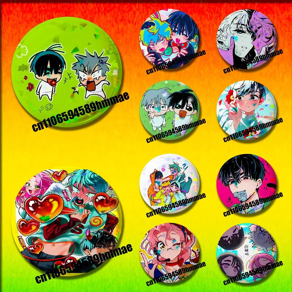 

For Ivan Mizi Sua Till A-Alien S-Stage Emblem Round Pins Insignia Badge Cover Ornament 75mm Cosplay Brooch Button