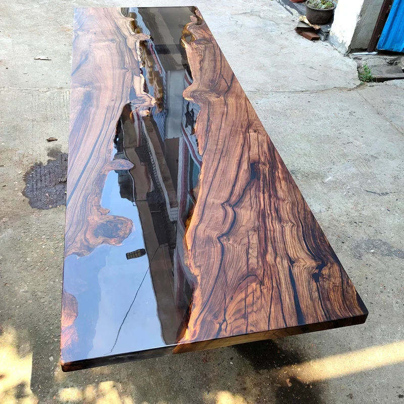 

Epoxy Resin River Table Walnut Table Solid Wood Large Board Log Tea Table Coffee T Dining Drop Glue Tea Clearanc