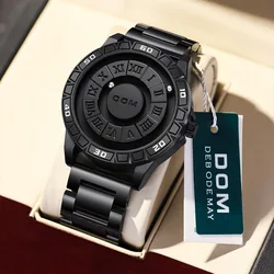 DOM 1726 New Design Cool Magnetic Ball Watch Men Brand Famous Men's Quartz Movement Waterproof Wristwatches Relogio Masculino