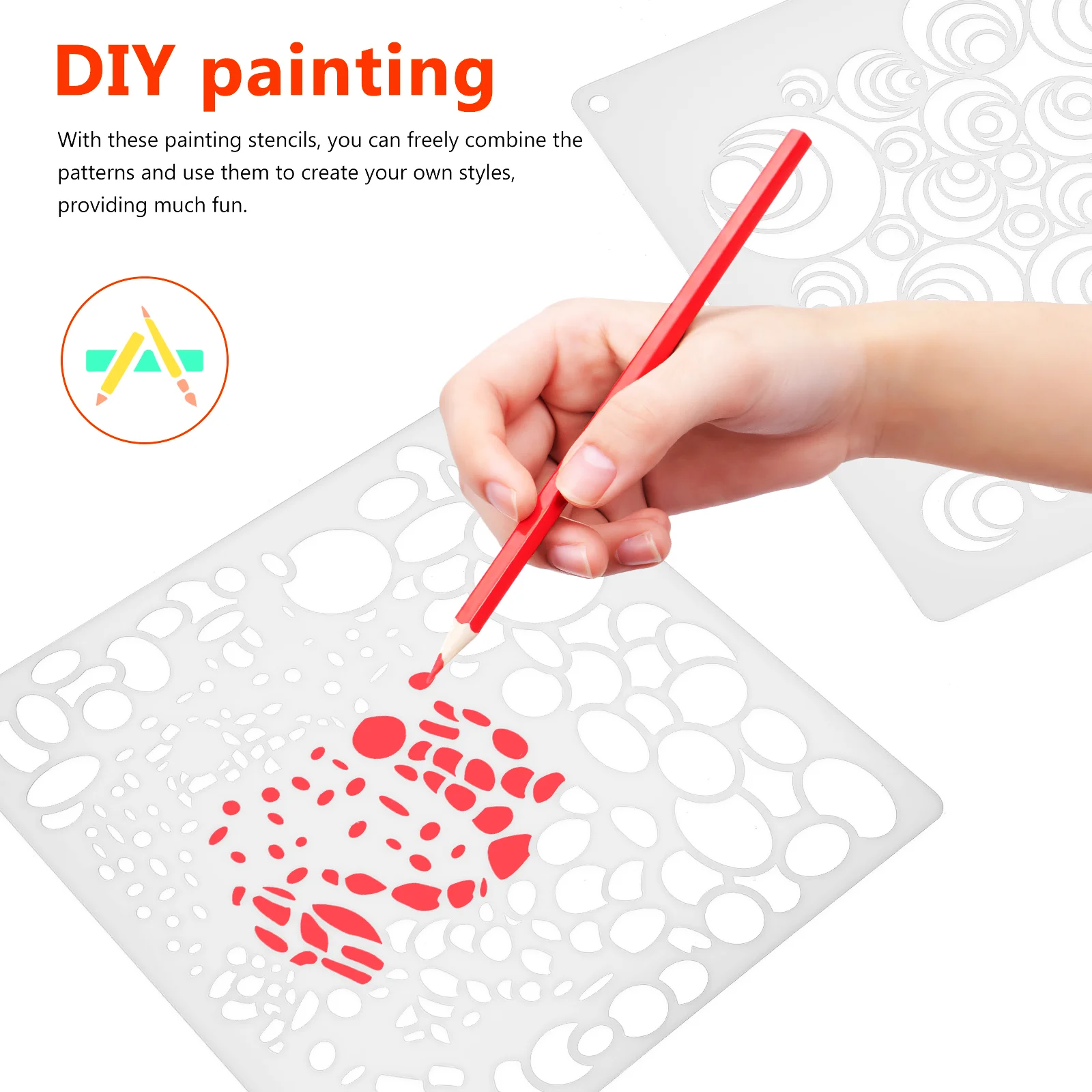 Star Stencils for Painting Pet Materials Drawing Templates Big Flower Child Artists