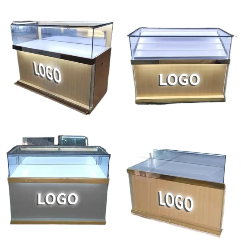 

Customize.2025 Glass Display with LED Lighting Counter Tobacco Rack and Smoke Showroom Wall Shops