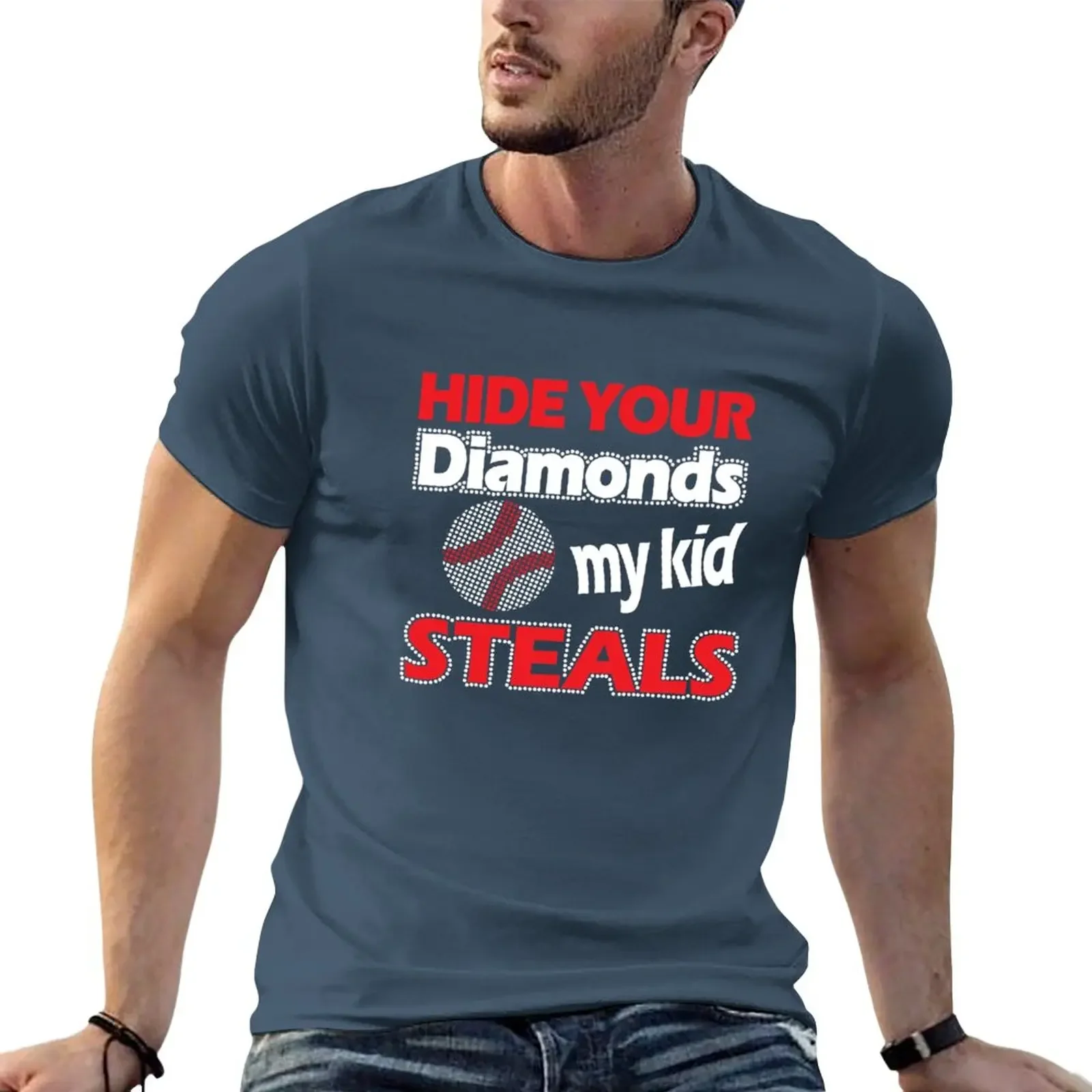 Hide Your Diamonds My Kid Steals T-Shirt boys whites anime graphics vintage mens t shirts pack