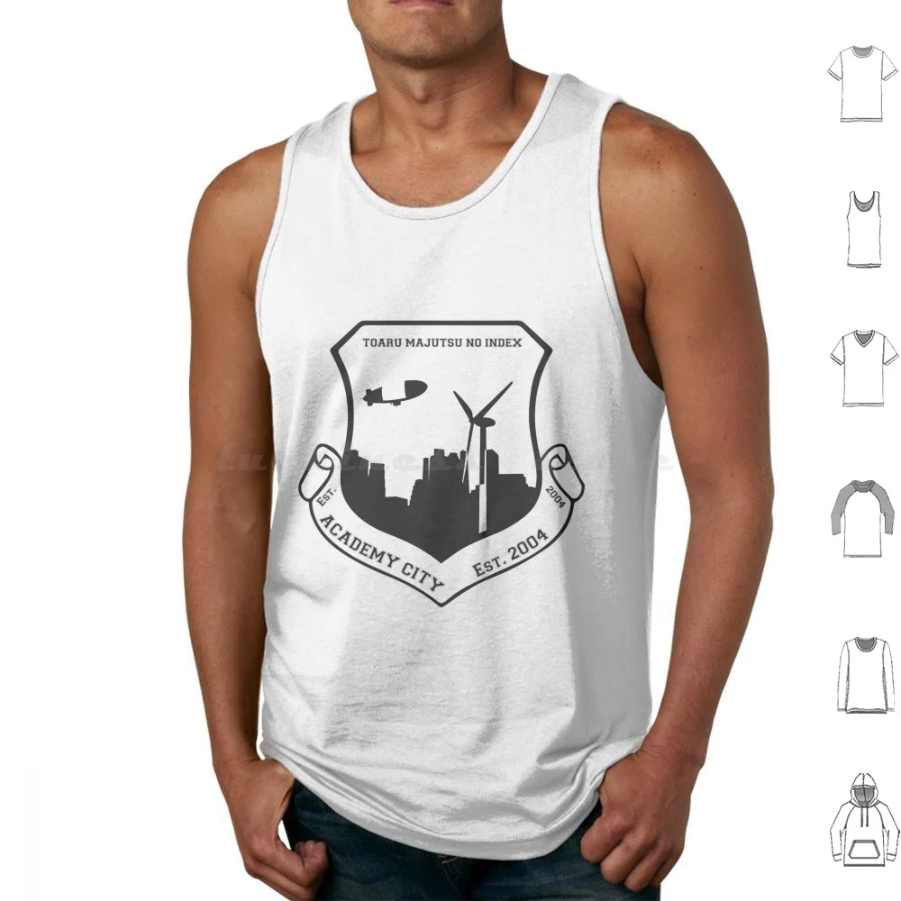 Academy City Tank Tops Vest Sleeveless To Aru Majustu No Index A Certain Magical Index A Certain Scientific Railgun Academy