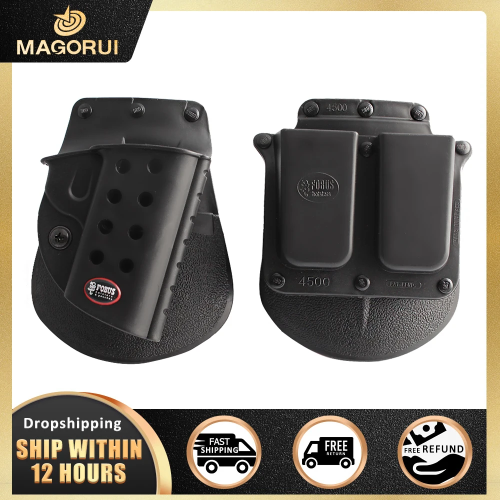 

MAGORUI Airsoft Pistol Holster & Mag Pouch Set For M1911 Hunting Accessory Handgun Gun Case Holsters