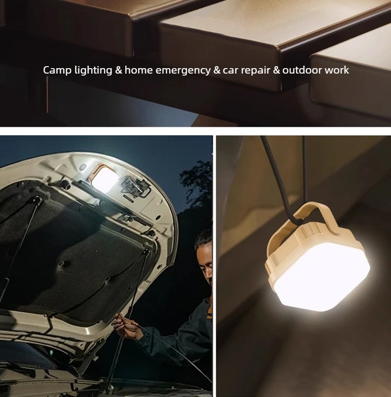 3000LM Superhelle LED-Campinglaterne, Typ-C Schnellladung, Lange Akkulaufzeit 8-180H, Tragbare Außenleuchte mit Haken – Detail 2